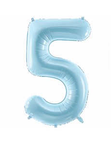 Balão Número 5 Azul Claro